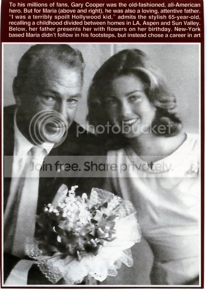 gary cooper and his daughter maria cooper janis gary cooper classic hollywood hollywood