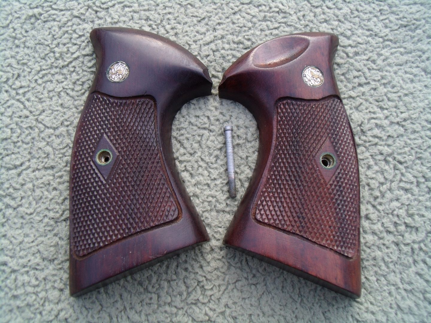 S&W wood K frame pistol grips