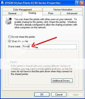 Cara sharing printer