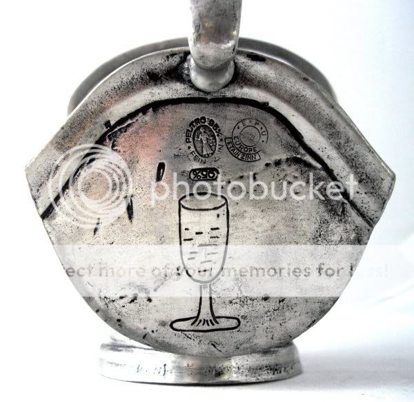 Vintage Pewter Wine Bottle Holder Etain Zinn Peltro 95 eBay