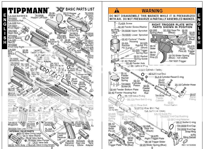 Tippmann X7 Parts Diagram